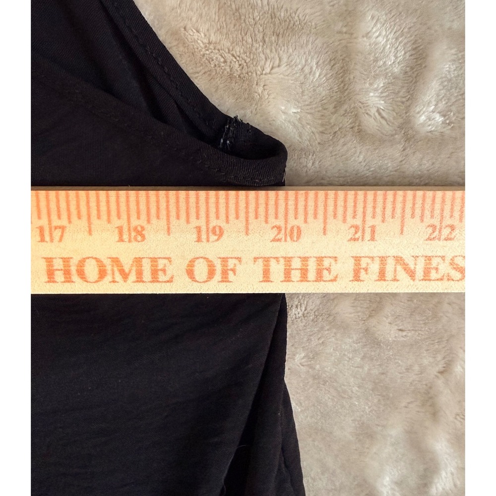 See You Monday Black Wide Leg Jumpsuit Womens Large Spaghetti Strap Pockets SZ L - Picture 6 of 8